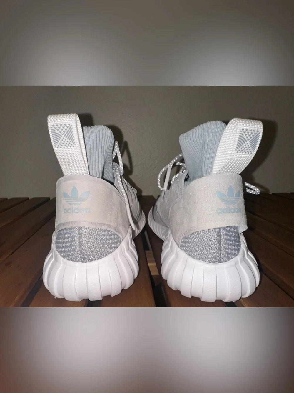 adidas Originals Tubular Doom Winter Grey Primeknit Sock Trainers Size 5.0